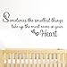 BooDecal Nursery Wall Decor Quotes Decals Winnie The Pooh Wall Art Sayings Sometimes The Smallest Things Take up The Most Room in Your Heart Art Vinyl Lettering Kids Room Decorations