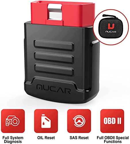 OBD2 Scanner Bluetooth, Mucar BT200 Full Systems Car Scanner with Free Oil SAS Reset, Life-time WiFi Update Car Diagnostic Scanner for All Cars, Code Reader Scan Tools for iOS & Android