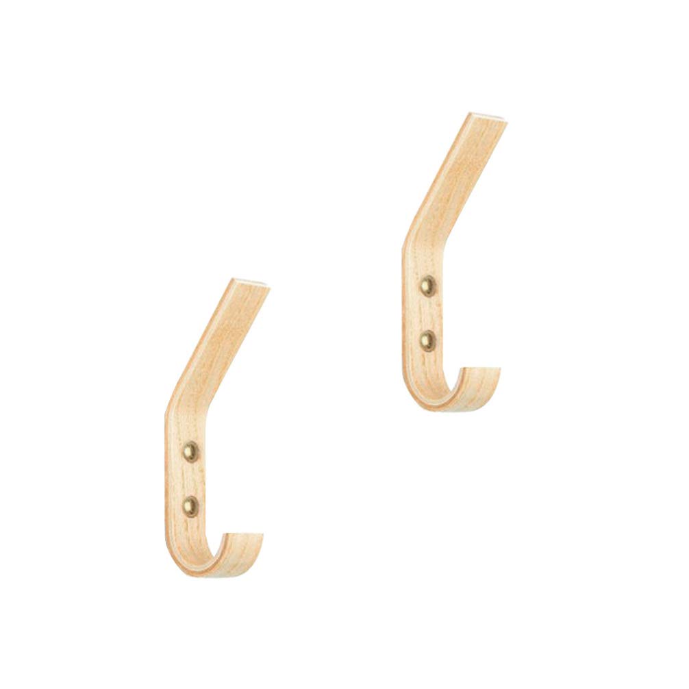 Perchero de pared resistente, paquete de 2 percheros de madera para colgar toallas, abrigos, sombreros, bolsos, chaquetas, ideal para entrada, dormitorio, baño