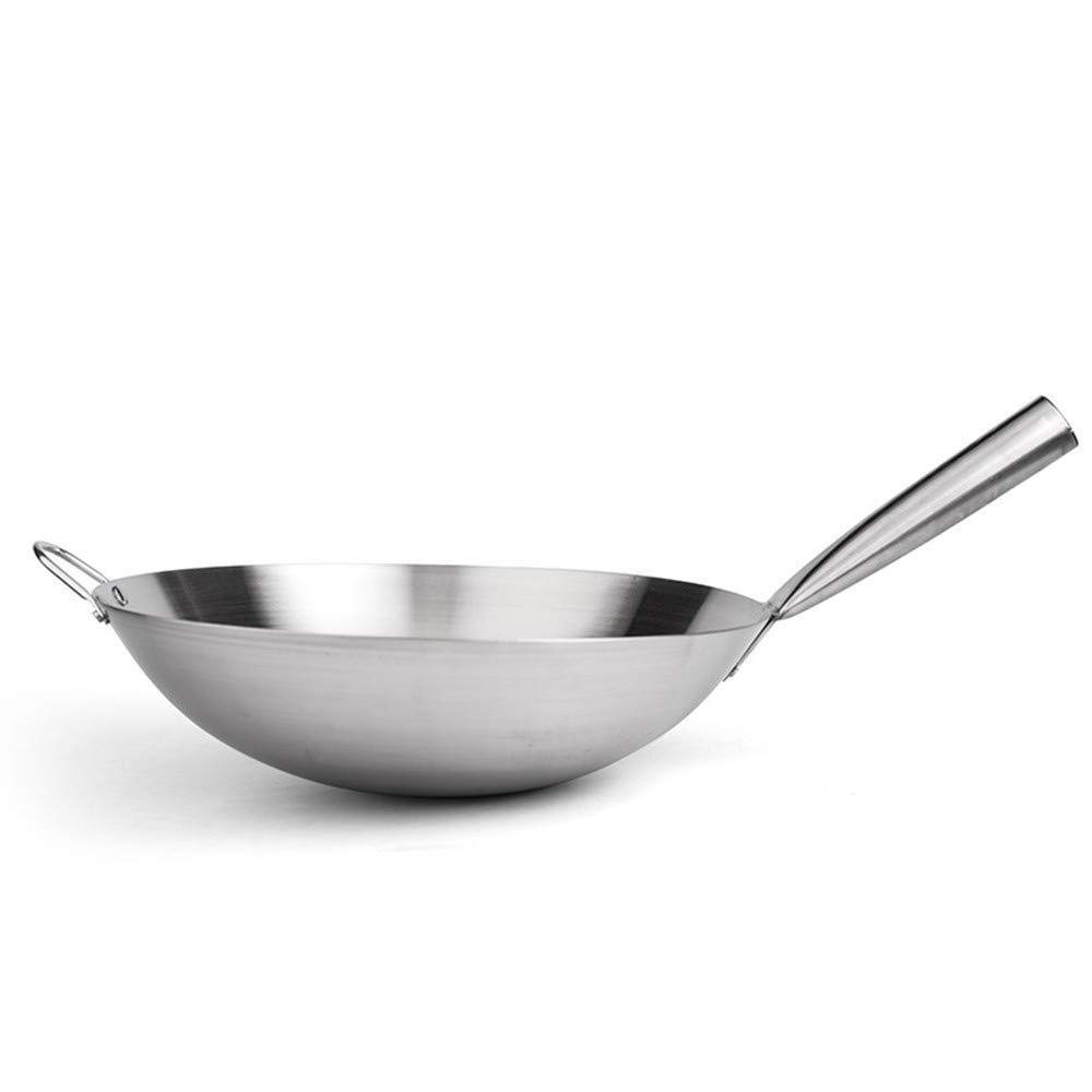 Wok in acciaio inox antiaderente da 36 cm con manici a induzione Stay Cool adatto a tutti i piani cottura
