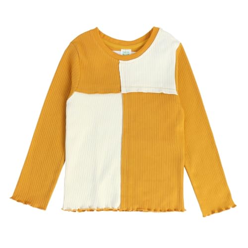 Image of miniklub Girls Round Neck Short Sleeve Knitted Cotton Top (Blue Color)