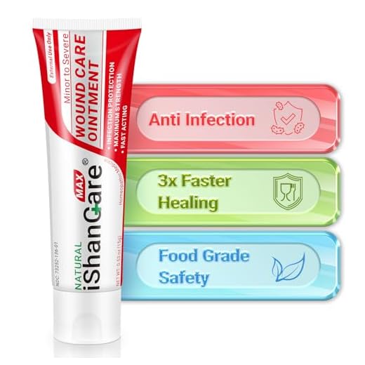 iShanCare® Wound Care Ointment - First Aid Ointment, 3X Faster Healing for Burns, Ulcers, Cuts, Abrasions, Bed sores, Pressure sores, Leg and Foot Wounds, Natural Wound Healing Ointment
