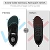 FitVille Wide Fit Trainers for Men Arch Support Road Running Shoes Lightweight Breathable Athletic Sneakers for Gym Fitness Jogging Walking, Black, 9.5, X-Wide #1