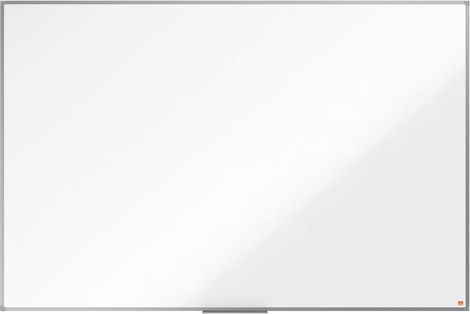 Nobo Amazon Exclusive Stahl-Magnettafel 200 x 100 cm – Trocken abwischbare Memotafel mit Aluminiumrahmen und Stifthalter, magnetische Wandtafel für Büro, Zuhause, Klassenzimmer