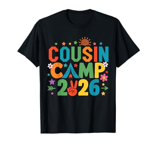 Cousin Camp 2026 Camping Summer Vacation Crew Family T-Shirt