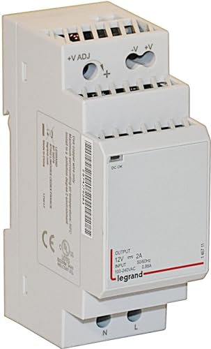 Alimentation à découpage monophasée 24W 2A pour tableau électrique à 2 modules DIN