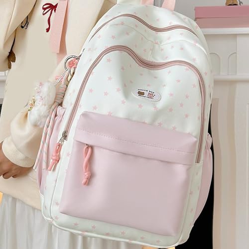 Mochila elegante con estampado de estrellas y nailon de alta densidad 2
