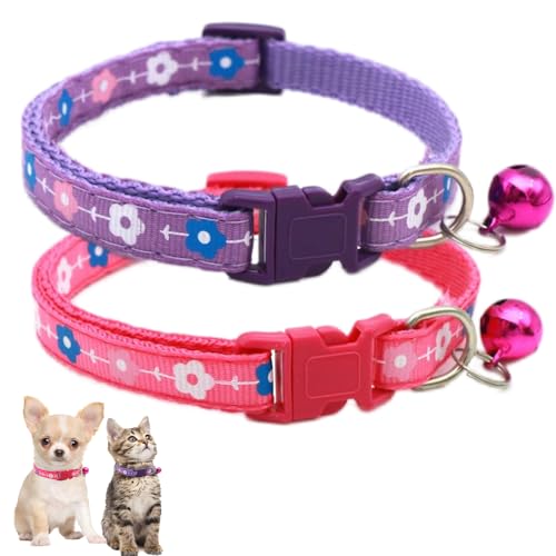 Collar XS para perros pequeños que evita pérdidas gracias al cascabel para cachorros rosa 2