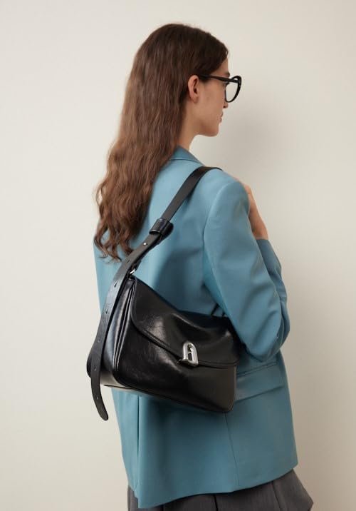 Black Leather Shoulder Purse For Women: Crossbody Bags Small Handbags - Elegant Comfortable for Daughters and Young Girls - Image 8