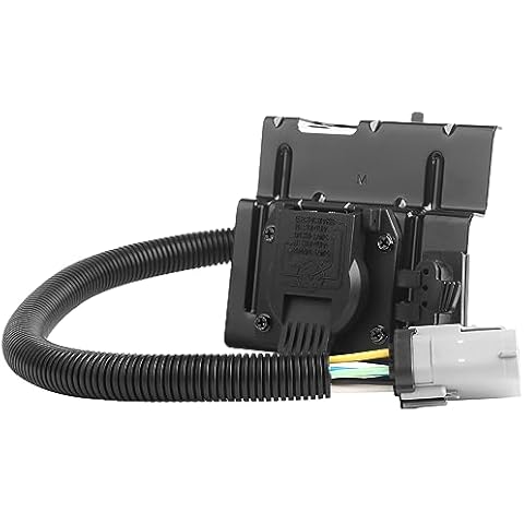 4 & 7 Pin Trailer Tow Wiring Harness Plug Fit for 2002-2004 Ford F250 F350 Super Duty Replaces# ‎2C3Z-13A576-DA Trailer Harness Connector Assembly with Mounting Bracket Cover