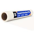 Carpet Protection Film 24" x 200' roll. Made in The USA! Easy Unwind, Clean Removal, Strong and Durable Carpet Protector. Clear, Self-Adhesive Surface Protective Film.