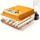 Couveuse Oeuf Automatique, Incubateur Oeuf Automatique avec Contrôle de Température Retournement & ajout d'eau | Couveuse Mire Intégré, Pour Poule & Canard