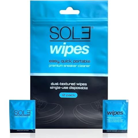 SOL3 Sneaker Cleaner Wipes (Pack of 12) - Quick Shoe Cleaning for Leather, Canvas, Mesh & More Cover