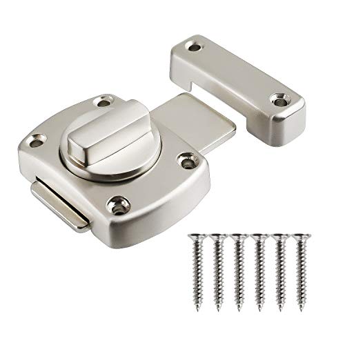 Xnrtop Rotationsriegel für Torschieber, Sicherheitstür, Gleitschloss, Ölsilber, Modell 3-017 (2 Stück) Cover