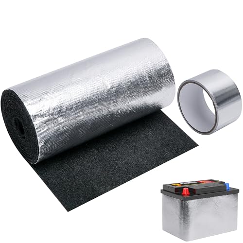 Nkiy Quen 82.6 x 7 Inches Car Battery Insulation Kit,Universal Battery Blanket for Cold Weather Protector,Car Battery Insulation Cover for Vehicle Truck RV Batteries