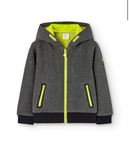 Veste tricot fantaisie enfant gris vigoré gilet manches longues