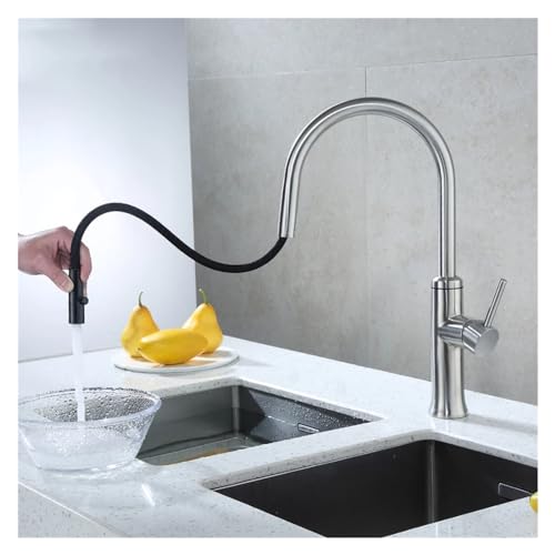 Grifo de cocina de níquel cepillado ideal para lavar verduras y llenar ollas grandes cómodamente