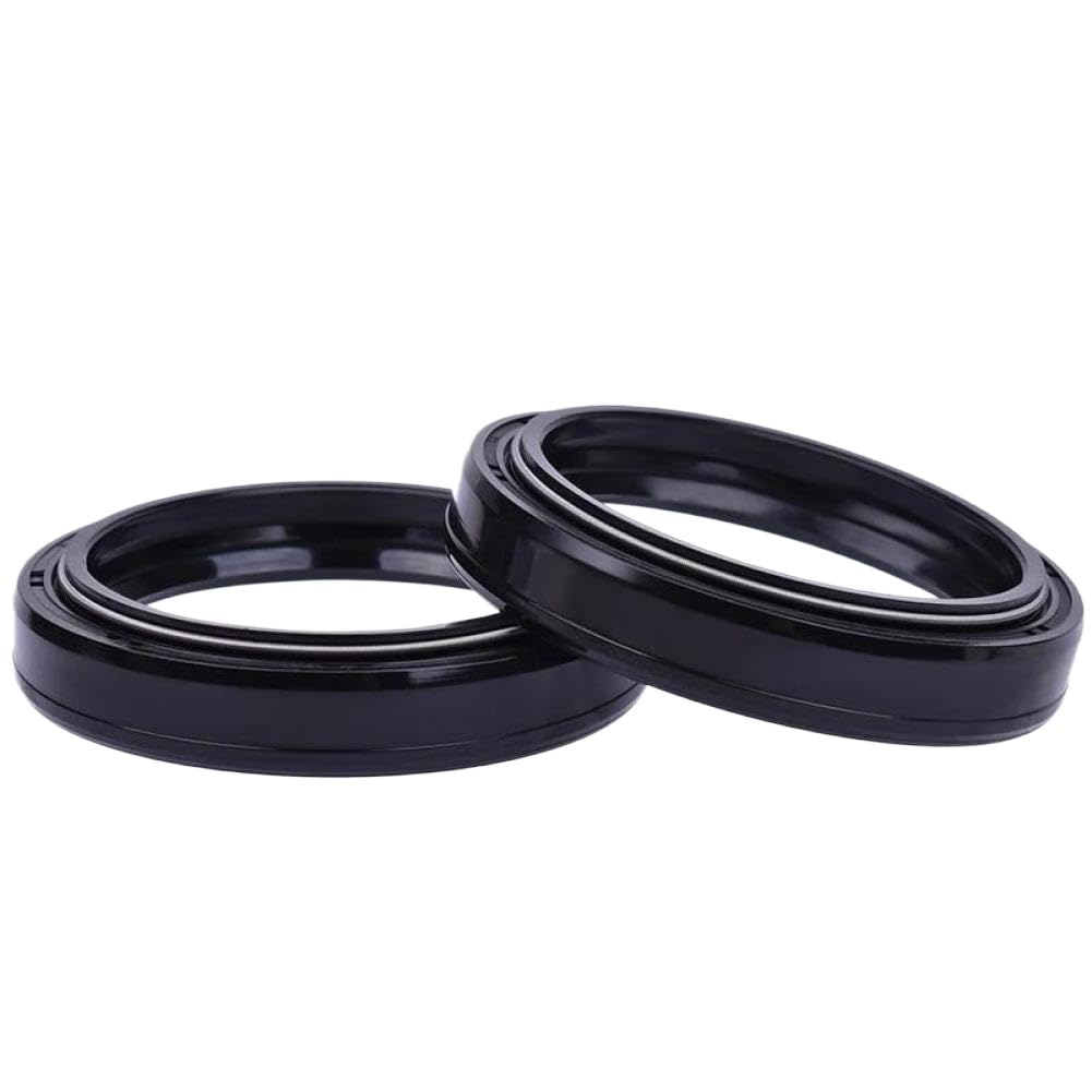 Joint d'huile d'amortisseur de fourche avant de moto 43x53x 8/10.5 Compatible avec l'amortisseur de fourche avant de moto(2pcs oil seal)