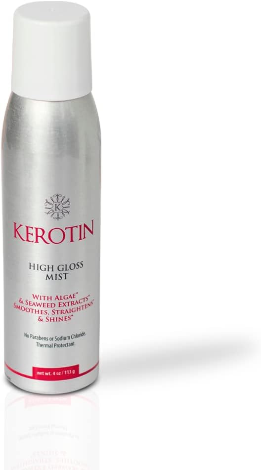 Kerotin Shine Mist Hair Spray - Smooths, Straightens, Shines for Frizz-Free Hair - Humidity Resistant & Heat Protectant - 4 Fl Oz