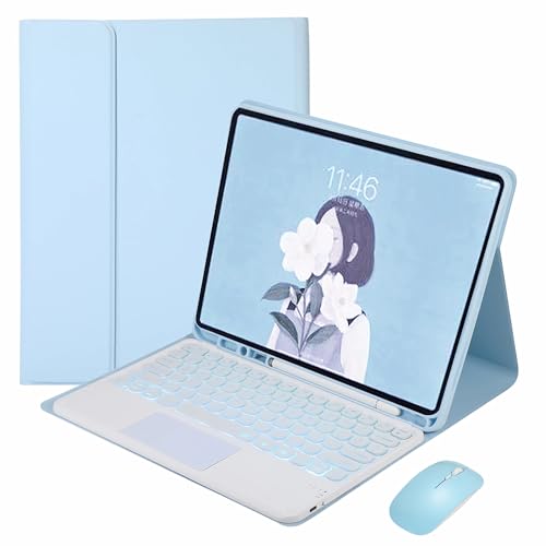 WxfTnix L[{[hP[X ^b`pbh ݊ Ipad pro 11 C` (M4) 2024 }EXAL[{[h CXEAU[ tHI Jo[Mz_[t,Sky blue,Air 11 2024