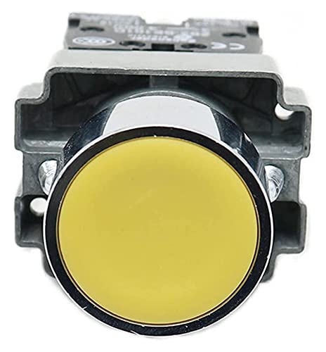 Commande panneau électrique interrupteur bouton poussoir jaune XB2