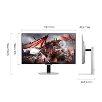 Samsung Odyssey G80SD OLED Gaming Monitor, 32 Zoll, 4K AI Upscaling, UHD Bildschirm, 3.840 x 2.160, 240 Hz, Reaktionszeit 0,03 ms (G/G), Nvidia G-Sync und AMD FreeSync Premium Pro, LS32DG800SUXEN – Ansicht 2