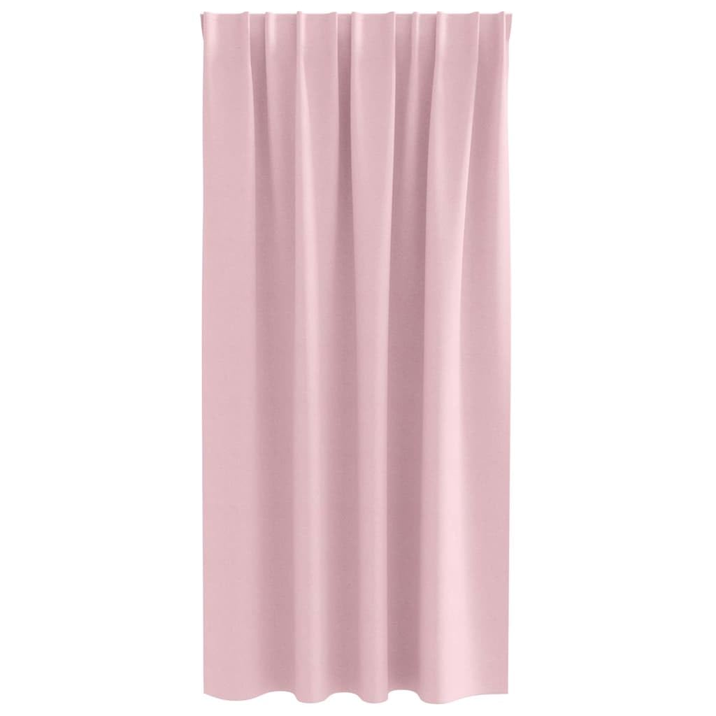 Juego de 2 cortinas opacas de poliéster rosa bebé 175 x 140 cm, triple, 80 a 90 % de oscurecimiento, protección solar para sala de estar o dormitorio
