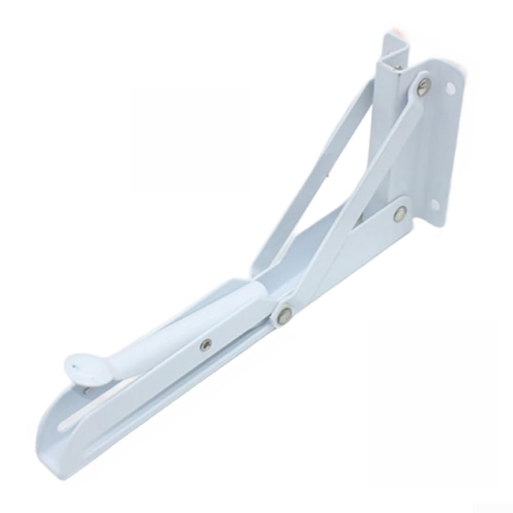 Klappbarer Regalwinkel Stahl Faltbar Schwarz(White 16-inch) | Faltbares Design, platzsparend verstaut, für ideal für Reise oder Lagerung, schnelle Montage