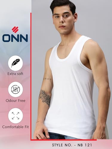 Image of ONN Men's Cotton Vest (Pack of 4)