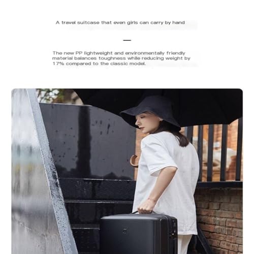 Suitcase Customs Lock Series Password Box Color Men And Women Light And Smooth Universal Wheel 20 Inches Suitcase Suitcase Tags(Black)3