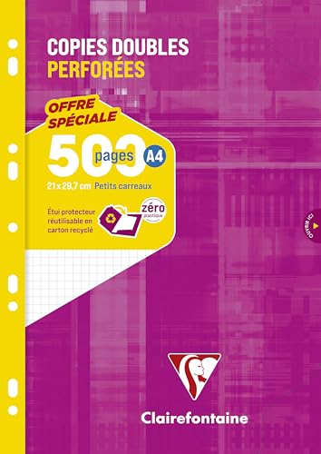 Stock Bureau - CLAIREFONTAINE Copies Doubles 21x29,7 300p 5x5 Sous Film