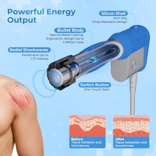Image of 2026 New Upgraded Shockwave Therapy Machine, Extracorporeal Shock Wave Therapy Device for Pain Relief,Muscle and Bone Tissue Regeneration, ESWT Shock Wave Therapy Machine for Home & Institution Use