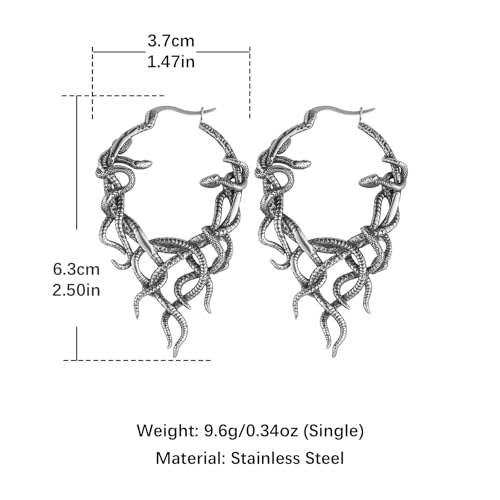Pendientes de pulpo góticos un regalo original de piercing retro 6