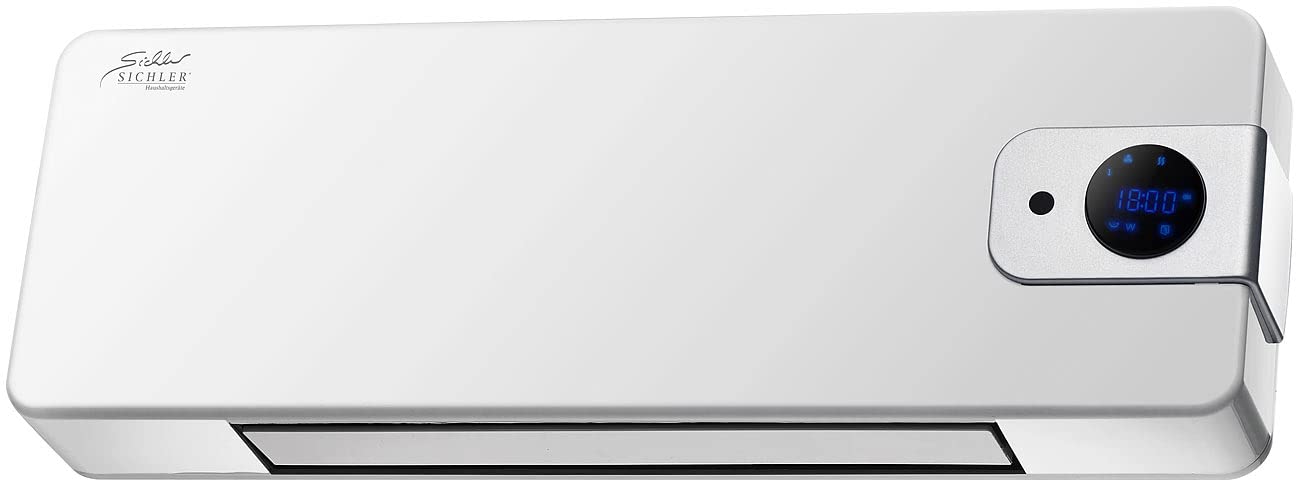 Sichler Haushaltsgeräte Keramik Wandheizung: Keramik Wandheizlüfter mit digitalem Thermostat, Oszillation, 2.000 W (Heizung, Wandlüfter, Wand)