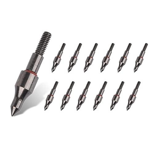 12pcs 100grn Schwarze Schraube in Praxis Breitspitzen Pfeilspitzen, Bogenschießen Bullet Field Punkte, kleine Spiel Armbrüste Compound Bögen Pfeil Tipps für Targeting üben Jagd Schießen schwarz