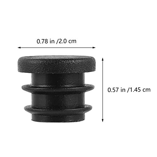 ULTECHNOVO 100Pcs Plugue Plástico Redondo de 20 Mm Tubo Tubo Tampa Final Cadeira Desliza Protetor pa
