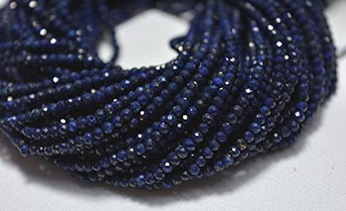 Perles lapis lazuli facettées haut de gamme pour création de bijoux de luxe