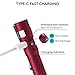 RovyVon Aurora A33 Pen Flashlight USB-C Rechargeable with Pocket Clip, 200 Lumen, IPX8 Waterproof for Inspection, Repair, Work, Outdoors(Red)