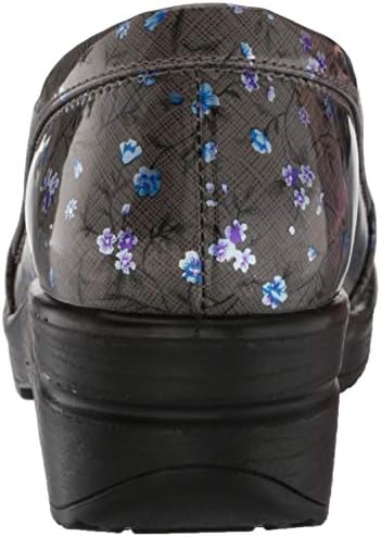 Easy Works by Easy Street womens Leeza Clog, Grey/Blue Floral Patent, 9.5 US | Image 2