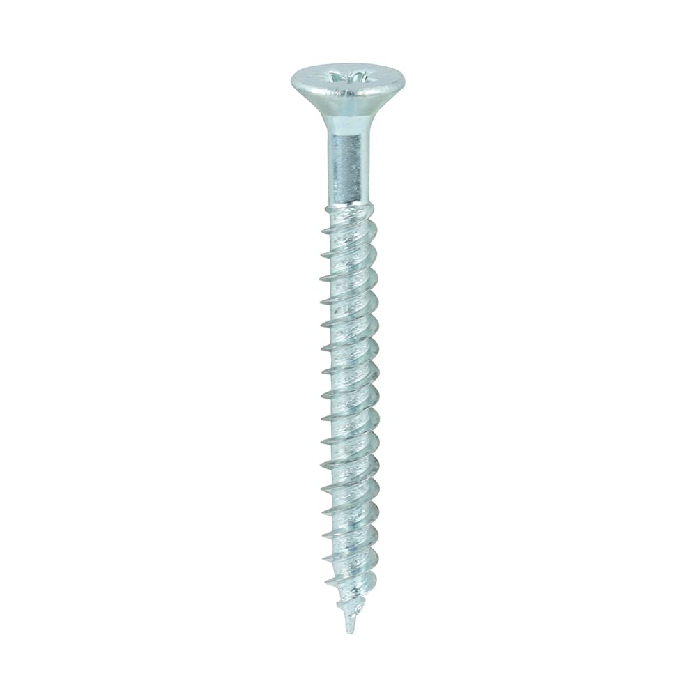 TIMCO Twin-Threaded Woodscrews - PZ - Double Countersunk - 7 x 1 1/2 - Zinc Plated - Box of 200, 3.9 x 40mm