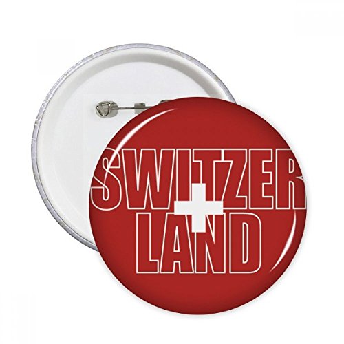 Cadeau suisse badge drapeau pays bouton rond M pour souvenir original