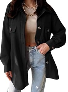 Vichyie YM-SY Damen Cord-Bluse Schwarz