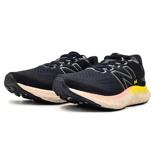 Tênis New Balance Fresh Foam X Evoz V3 Feminino Preto Rosa e Amarelo