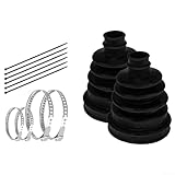 Kit de 2 pièces pour coffre CV avec 4 colliers de serrage en acier inoxydable et 6 attaches de câble pour sécuriser les bottes d'essieu et protéger les pièces critiques du véhicule (2 pièces)