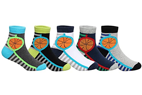 Kid's Regular Combed Cotton Socks Combo-3, Pack of 5, SIZE: 3 TO 4 YEARS