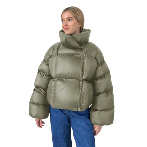 Doudoune épaisse pour femme veste matelassée courte à capuche d'hiver