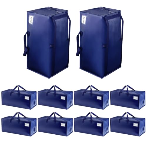 Image of VENO 10 Pack Heavy Duty Moving Bags with Backpack Straps, Zippers & Handles, Extra Large Packing Bags for College Dorm Essentials, Moving Supplies Alternative to Cardboard Moving Boxes