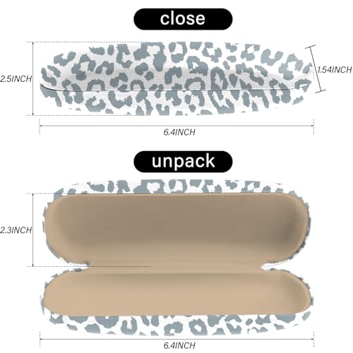 Image of Eyeglasses Case Hard Shell Protective Case for Glasses Eyeglass Box with Cleaning Cloth for Girls Women Cute Aesthetic
