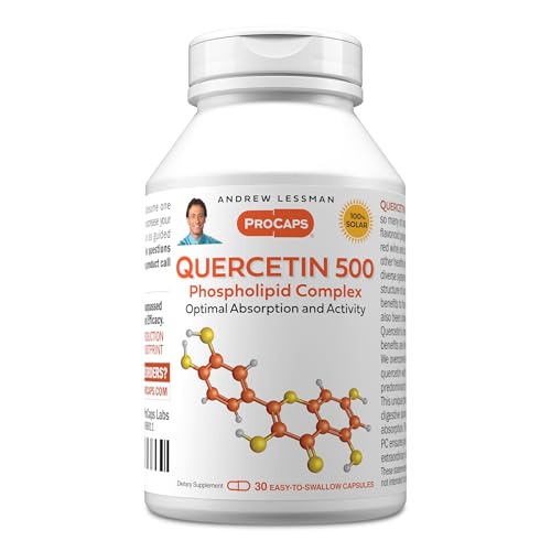 ANDREW LESSMAN Quercetin 500mg - 30 Capsules - 500 mg Unique Quercetin Phospholipid Complex, Highly...