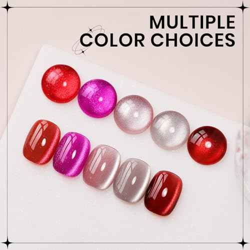 Esmalte de uñas Nude Cat Eye Gel 15ml cristal holográfico miniatura 6